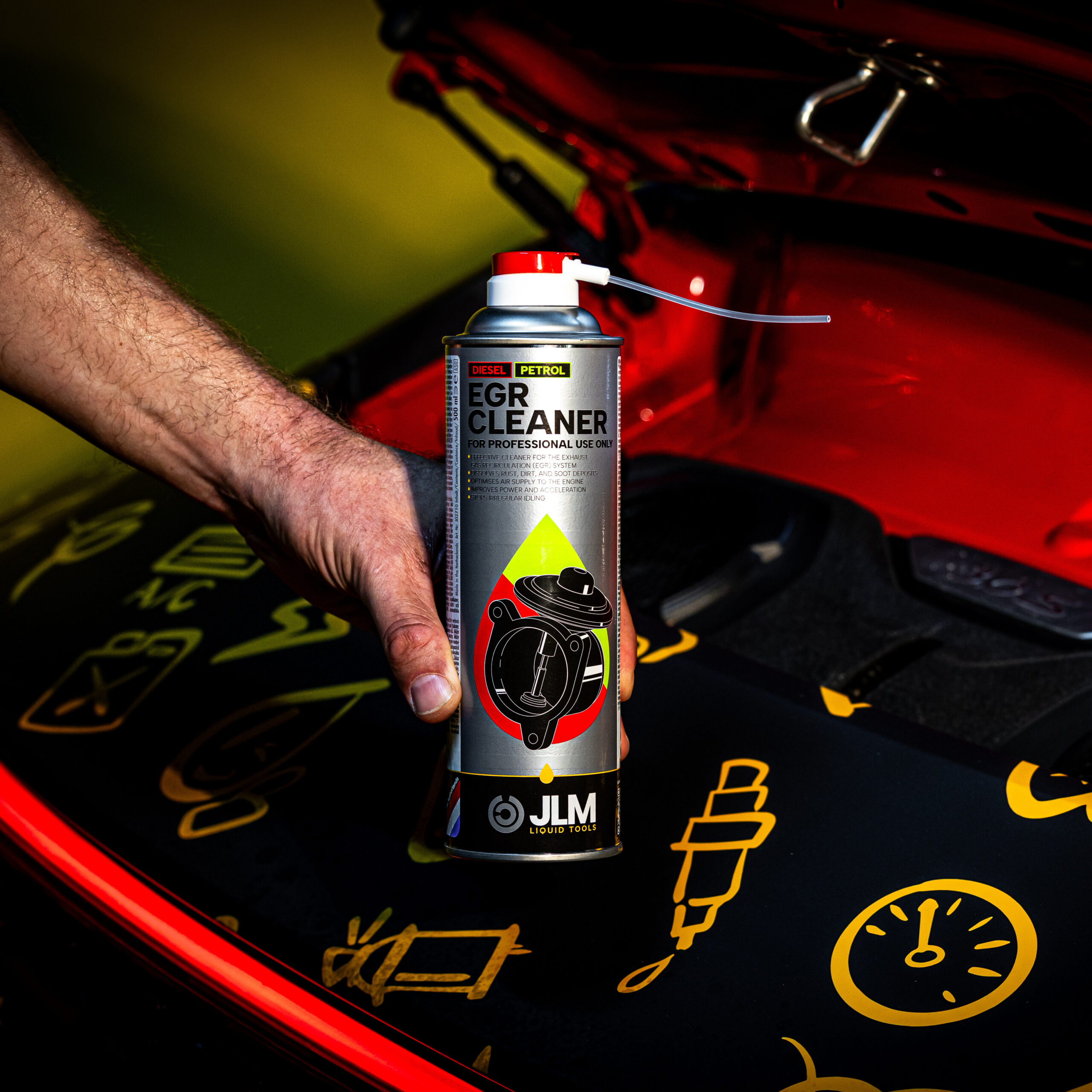 JLM Air Intake & EGR Cleaner 施工シーン
